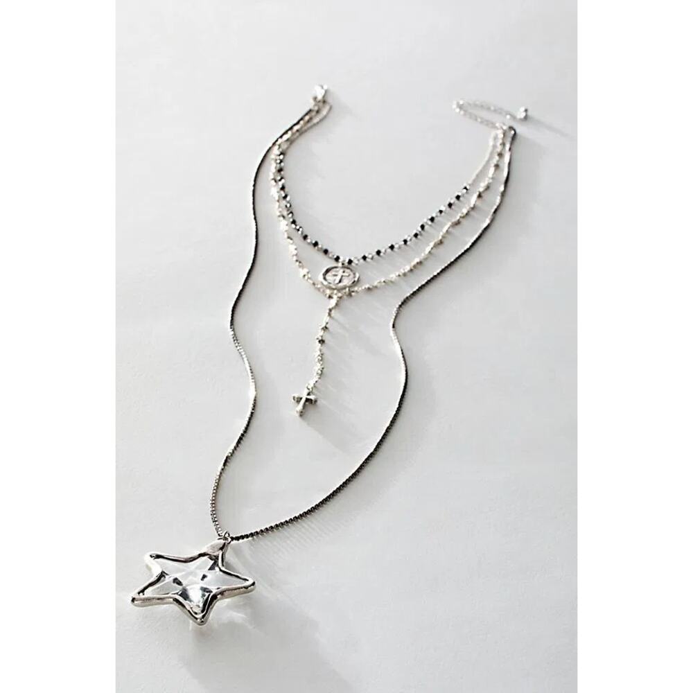 Free People Starlight Starlight Long Layered Necklace NWT